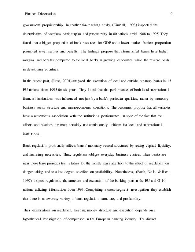 Dissertation on banking regulation business plan writers